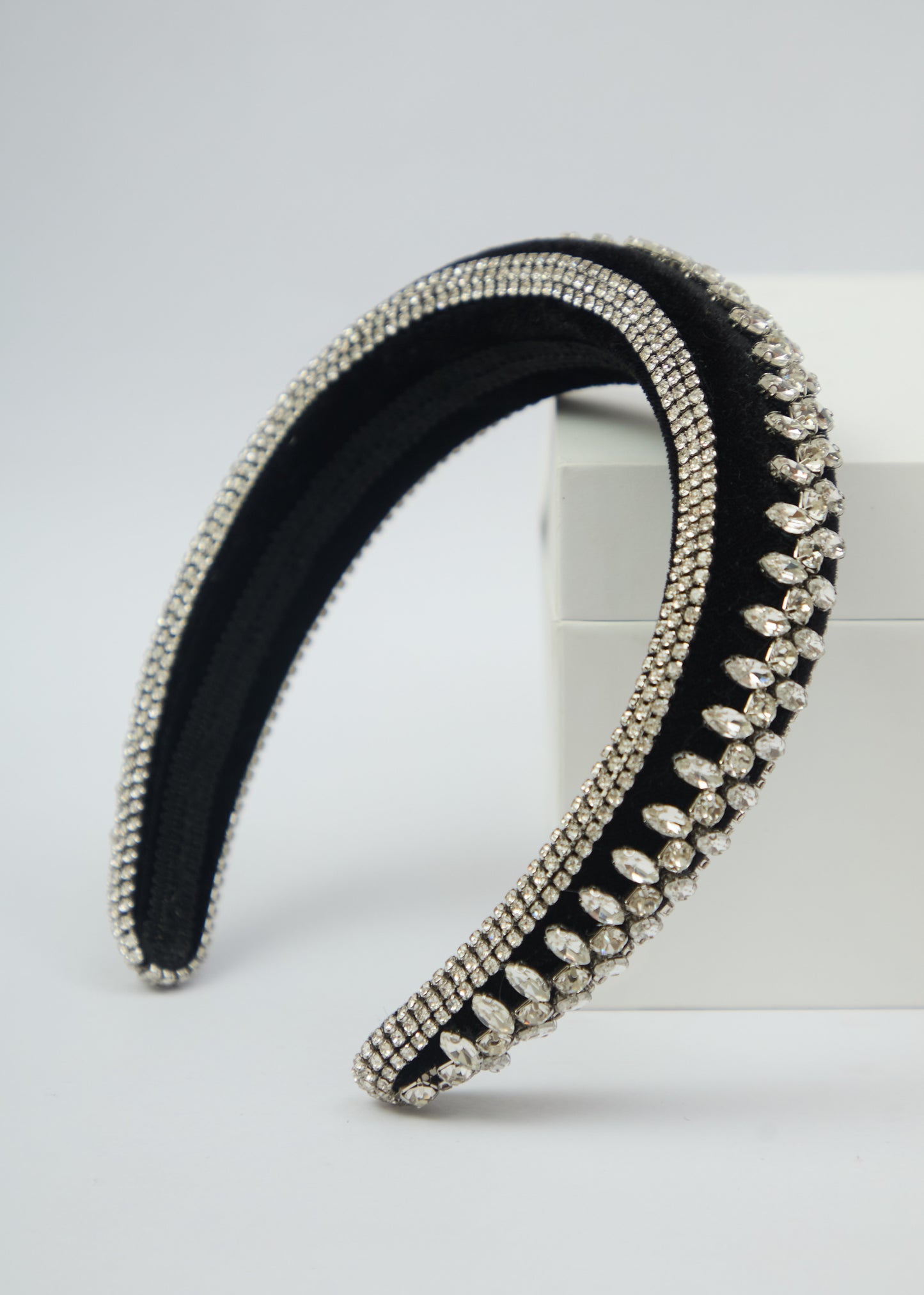 CLAIRE RHINESTONE PADDED HEADBAND