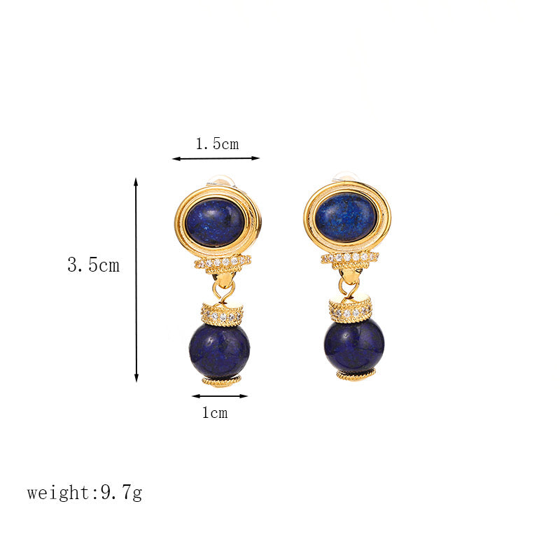 LEIA STONE DROP EARRINGS