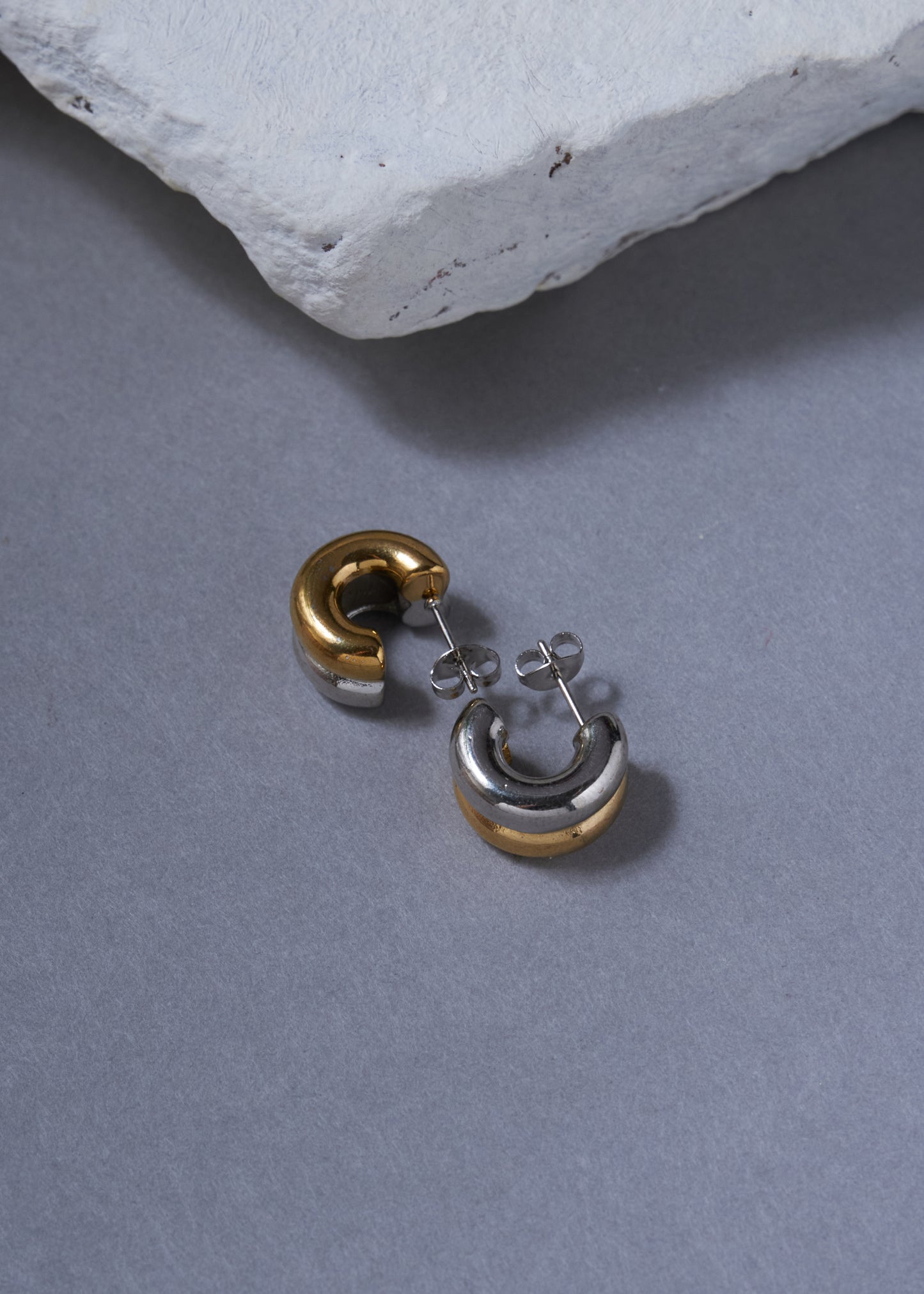 Two-tone Chunky Earring