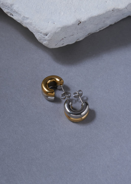 Two-tone Chunky Earring
