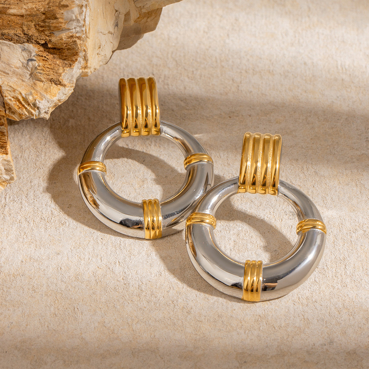 GIGI TWO-TONE EARRINGS